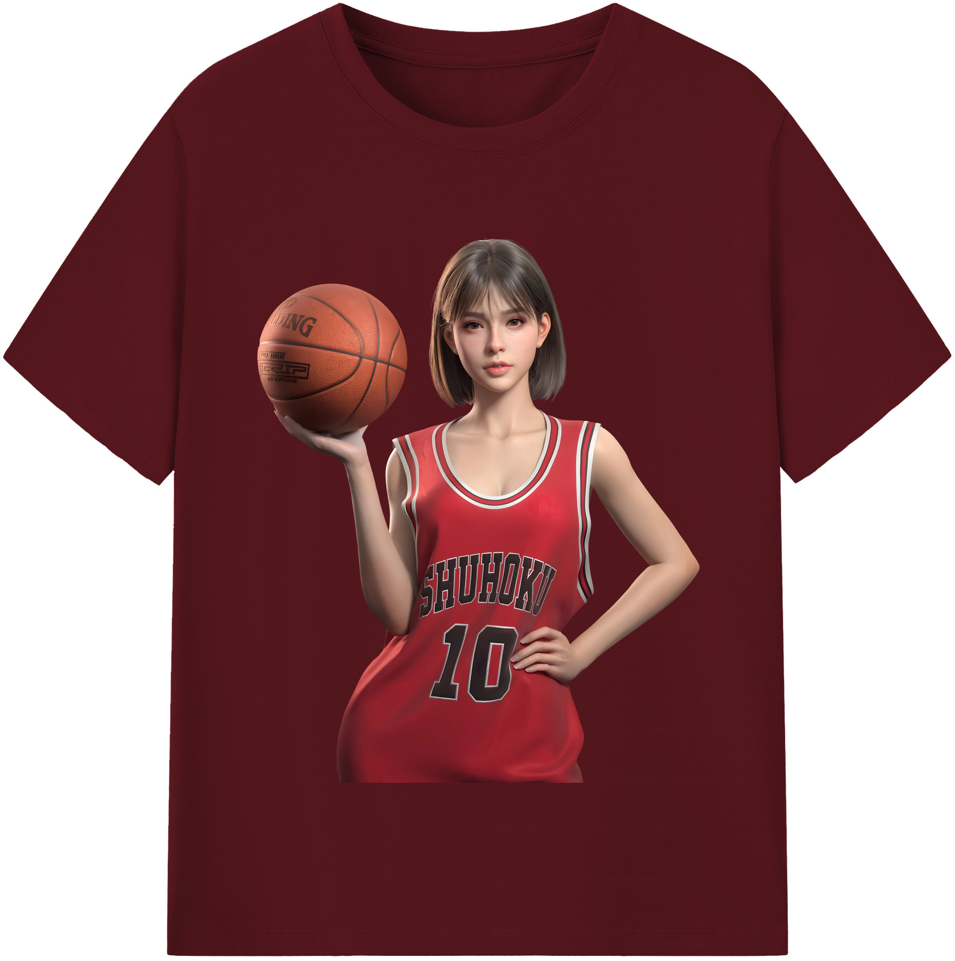 SLAM DUNK／スラムダンク 綿100％半袖Tシャツ（フロントプリント）